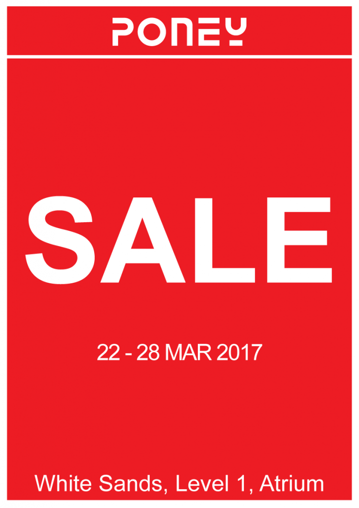 Poney Singapore White Sands Atrium Sale Promotion 22-28 Mar 2017 | Why Not Deals