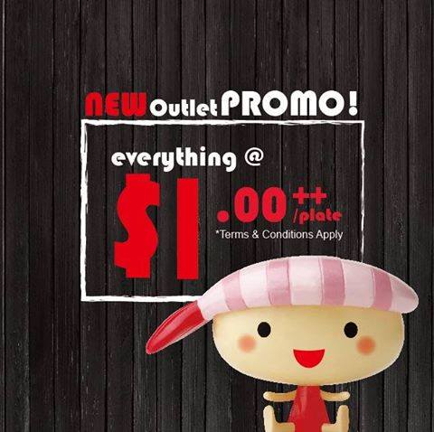 Sushi Express Singapore New Outlet Everything @ $1 Promotion 1-3 Mar 2017 | Why Not Deals