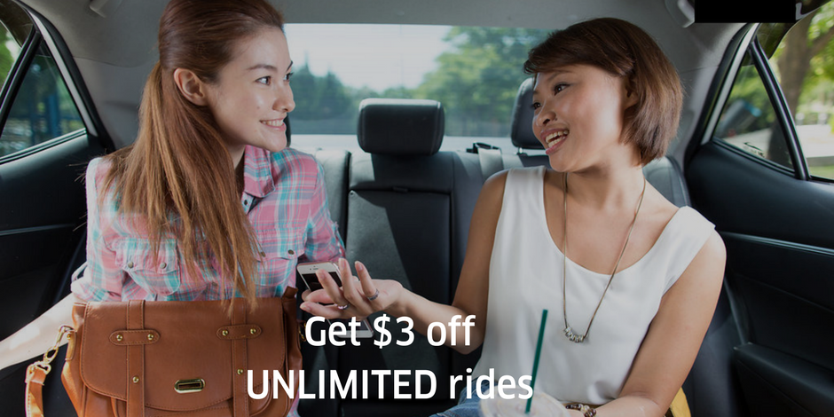 Uber Singapore $3 Off uberX & uberPOOL Rides Promotion 24-26 Mar 2017