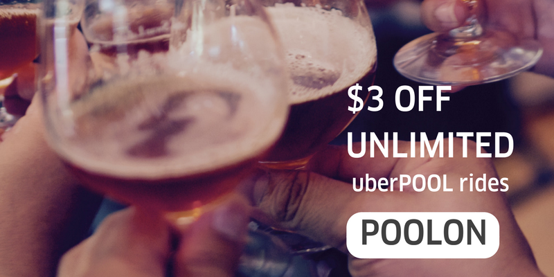 Uber Singapore Get $3 Off Unlimited POOL Rides Promotion 18-19 Mar 2017