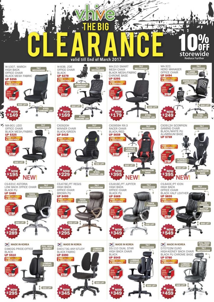 Vhive Singapore The Big Clearance Up to 10% Off Storewide Promotion ends 31 Mar 2017 | Why Not Deals 2