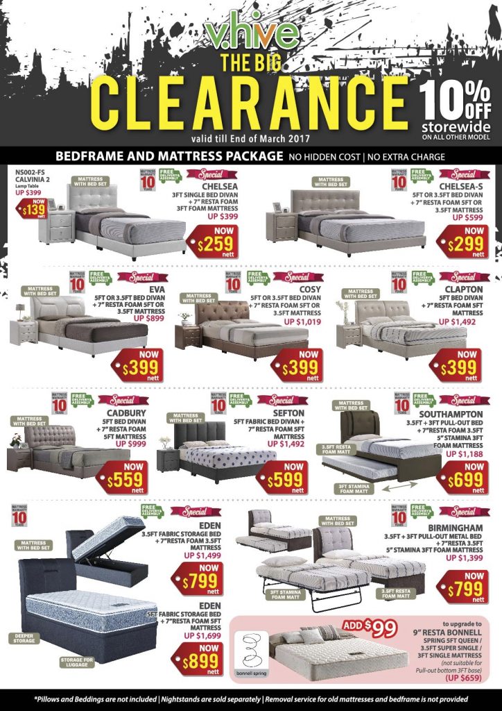 Vhive Singapore The Big Clearance Up to 10% Off Storewide Promotion ends 31 Mar 2017 | Why Not Deals 5