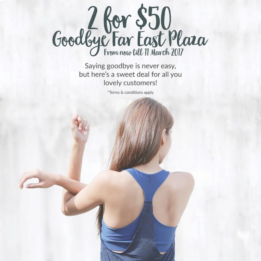 Vivre Activewear Singapore Far East Plaza Clearance Sale 2 for $50 Promotion ends 11 Mar 2017 | Why Not Deals