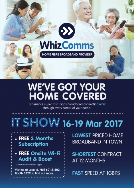 WhizComms Singapore IT Show FREE 3 Months Subscription Promotion ends 16-19 Mar 2017 | Why Not Deals 1