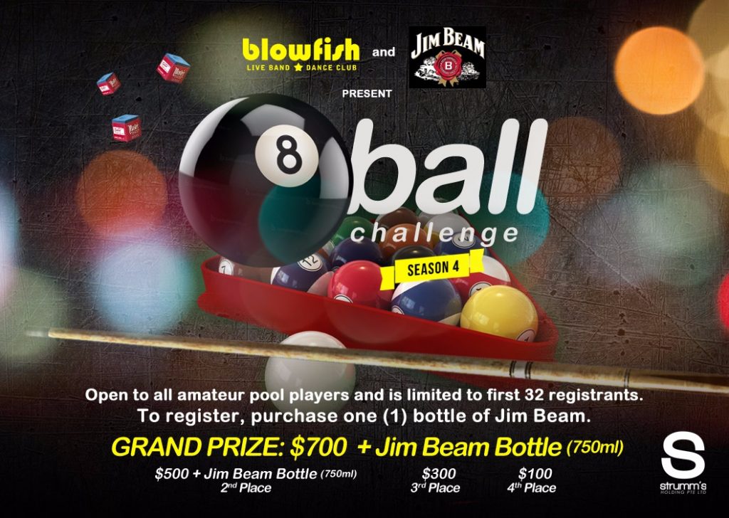 Blowfish Bar & Entertainment Singapore 8 Ball Challenge Season 4 ends 12 May 2017 | Why Not Deals