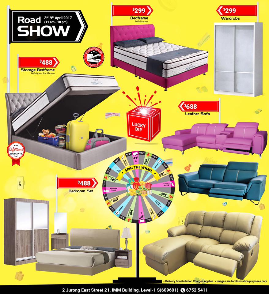 Fullhouse Home Furnishings Singapore Road Show at IMM Level 1 Atrium Promotion 3-9 Apr 2017 | Why Not Deals