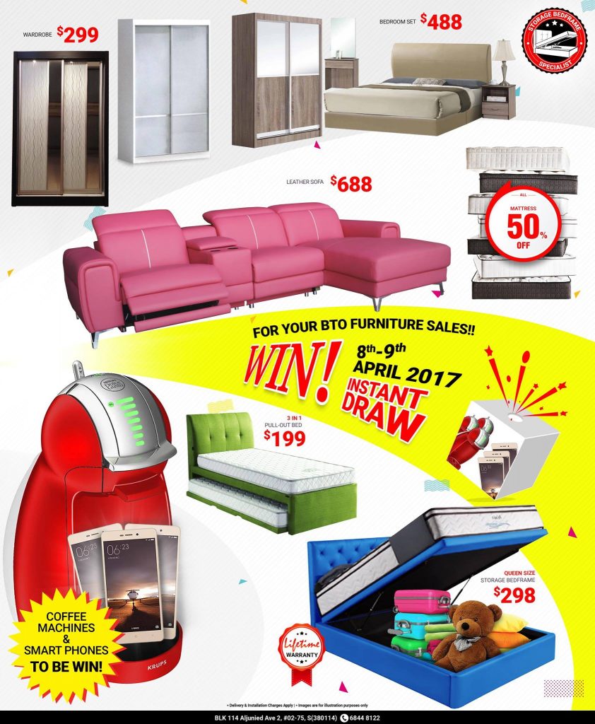 Fullhouse Home Furnishings Singapore Special BTO Furniture Sales Promotion 8-9 Apr 2017 | Why Not Deals
