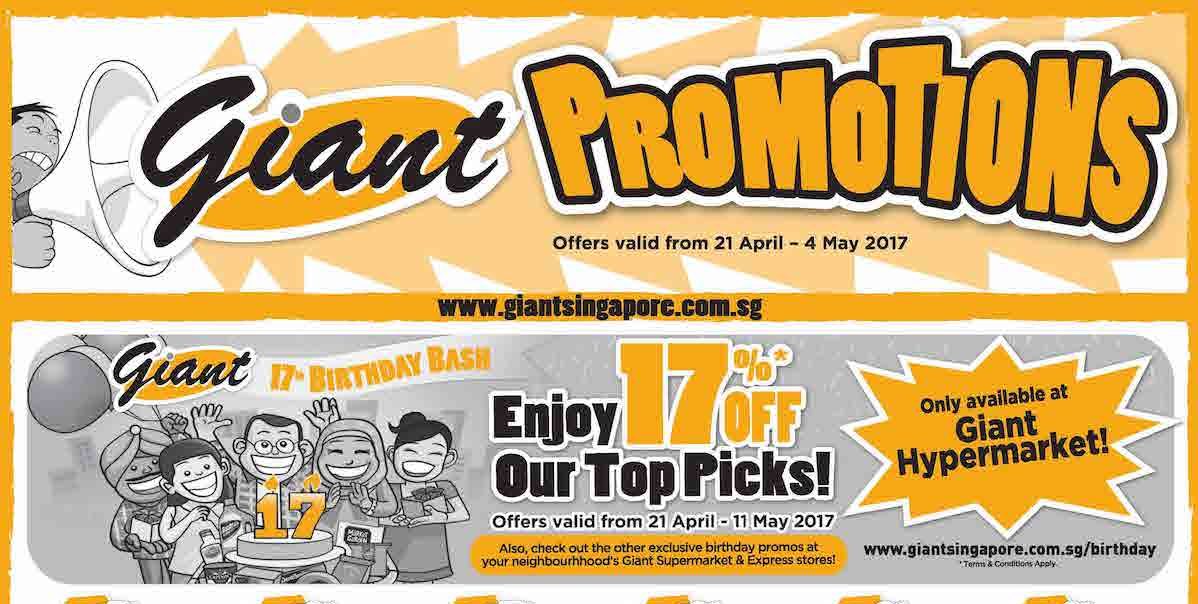 Giant Singapore 17% Off Top Picks Weekly Promotions Catalog 21 Apr – 4 May 2017
