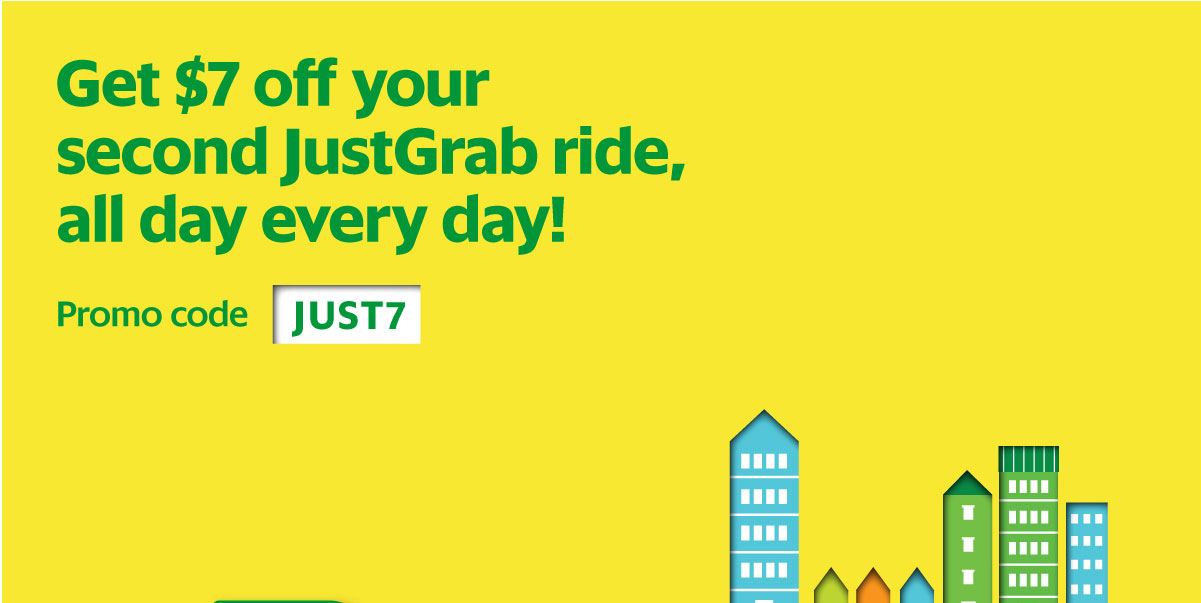 Grab Singapore $7 Off JustGrab Rides Promo Code is Back Promotion 17-22 Apr 2017