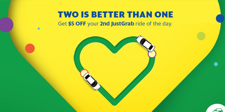 Grab Singapore Labour Day $5 Off 2nd JustGrab Ride Promotion 1-6 May 2017