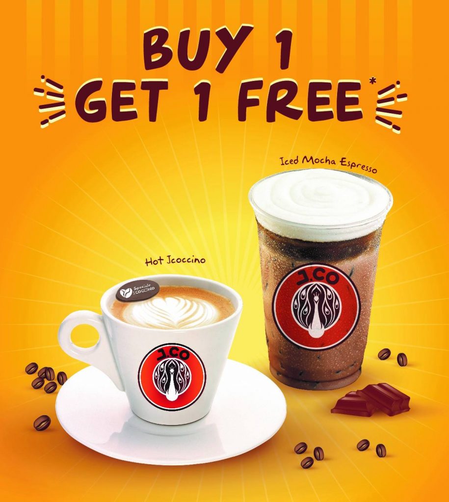 J.CO Donuts & Coffee Singapore Buy 1 Get 1 FREE Promotion 10-11 Apr 2017 | Why Not Deals