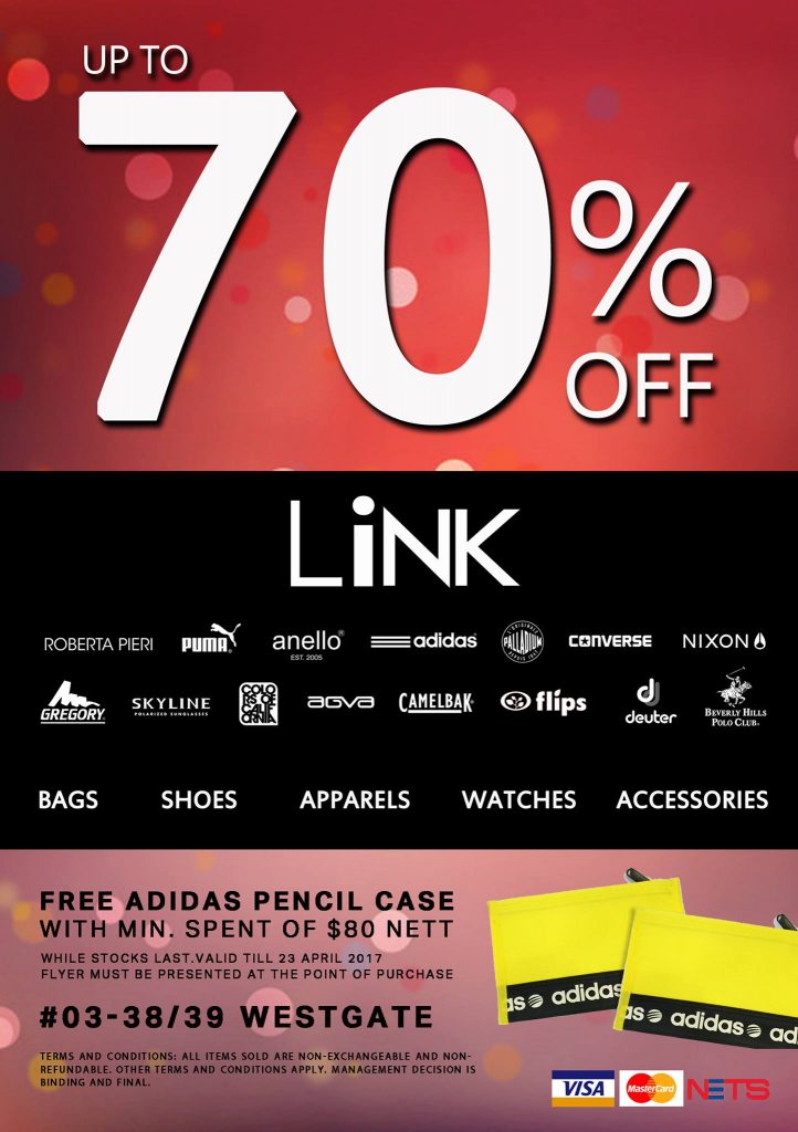 LINK Outlet Store Singapore to 70% Off Promotion ends 23 Apr 2017 | Why Not Deals