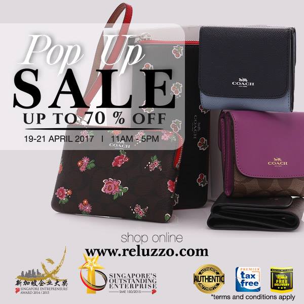 Reluzzo ONLINE Pop Up Sale Up to 70% Off Promotion 19-21 Apr 2017 Why Not! | Why Not Deals