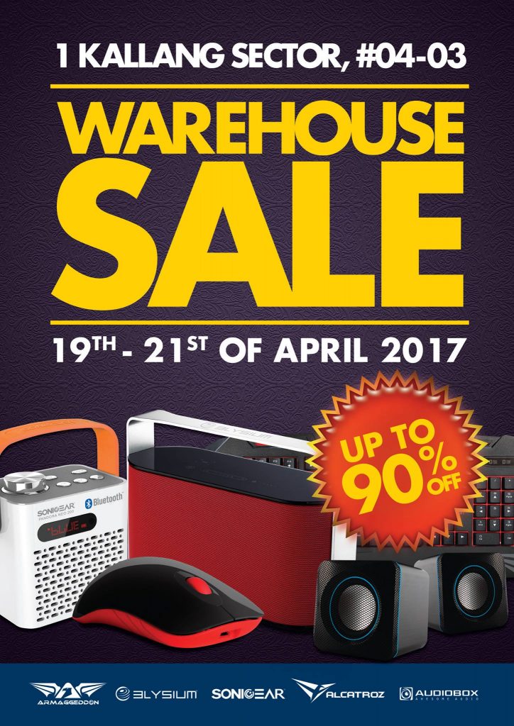 SonicGear Singapore Warehouse Sale Up to 90% Off Promotion 19-21 Apr 2017 | Why Not Deals