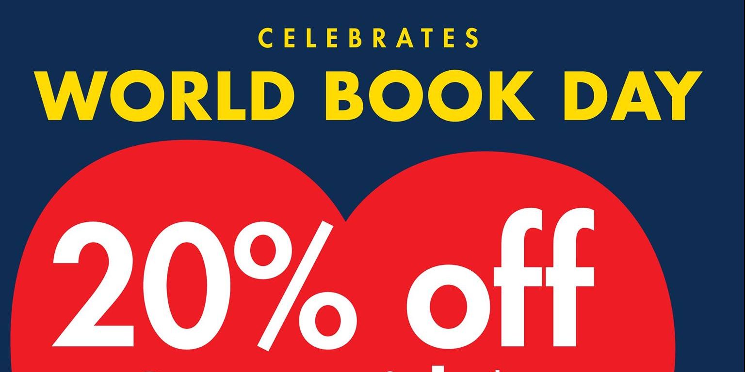 Times Bookstores Singapore World Book Day 20% Off Storewide Promotion 21-23 Apr 2017