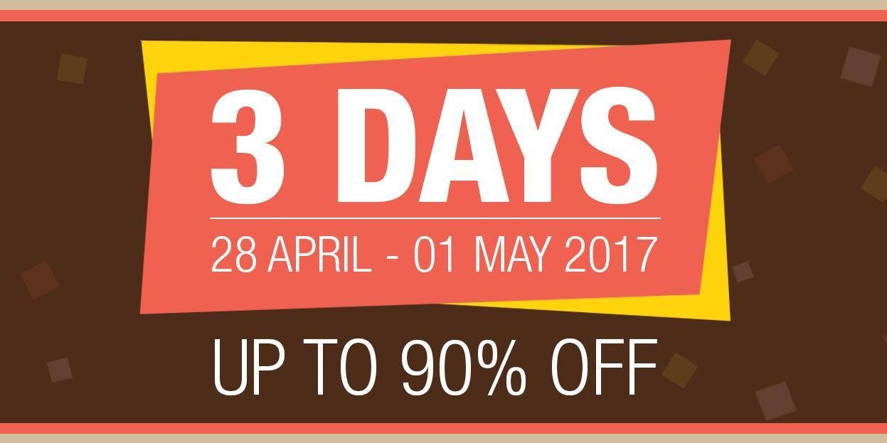 TOG Singapore Labour Day 3 Days Up to 90% Off Promotion 28 Apr – 1 May 2017