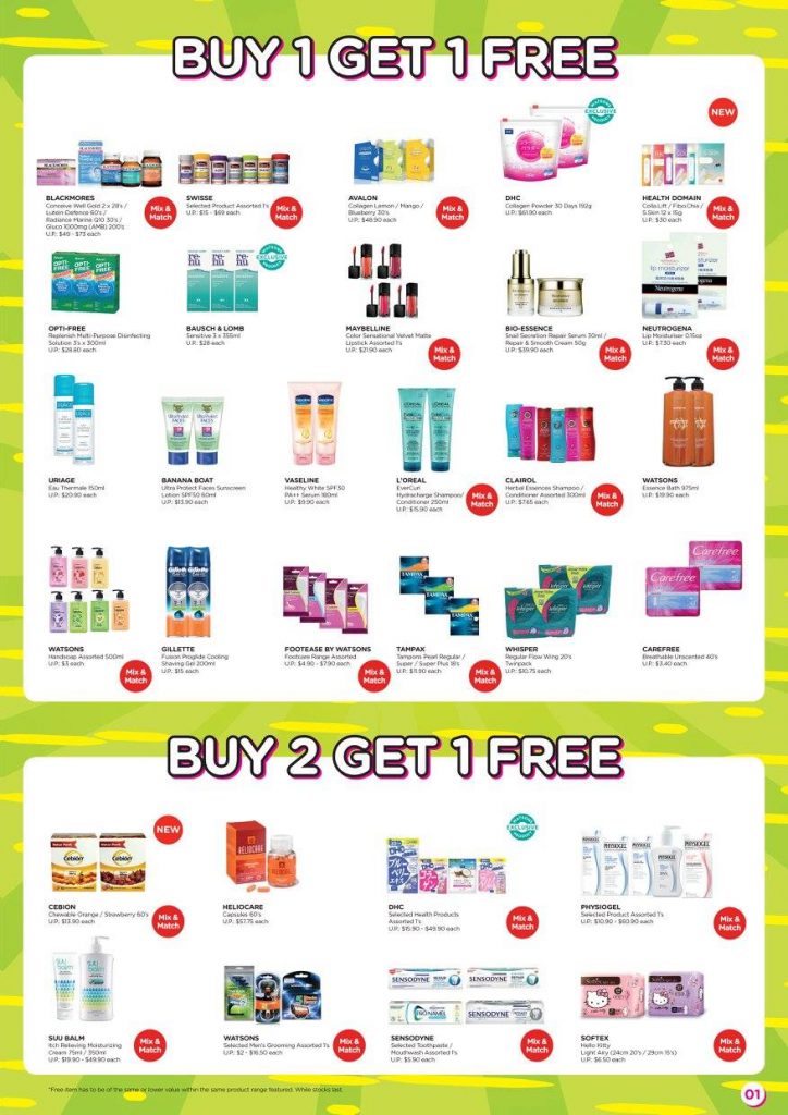Watsons Singapore 2-Day Ultimate Sale Buy 1 Get 1 FREE & 70% Off Promotion 11-12 Apr 2017 | Why Not Deals 9
