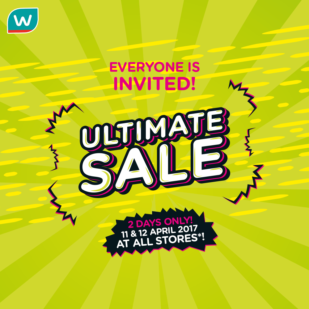 Watsons Singapore 2-Day Ultimate Sale Buy 1 Get 1 FREE & 70% Off Promotion 11-12 Apr 2017 | Why Not Deals 11