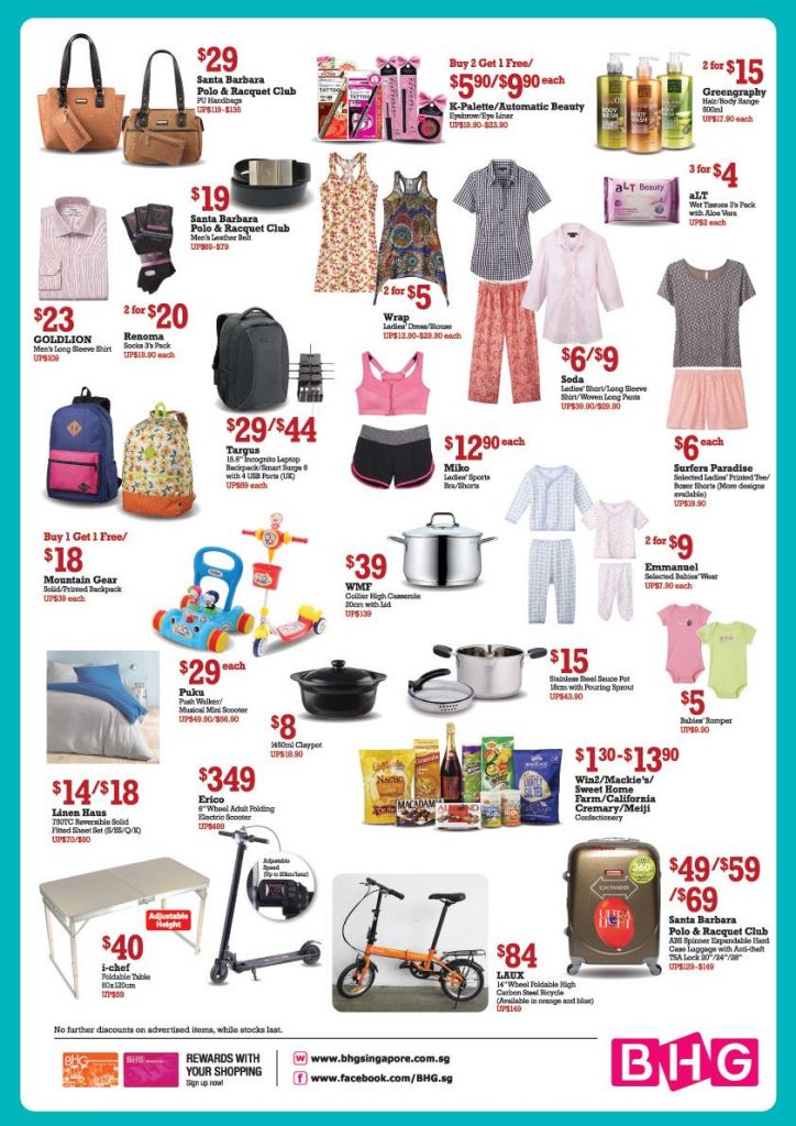BHG Expo Singapore $10 Deals & Up to 85% Off Promotion 4-7 May 2017 | Why Not Deals 1
