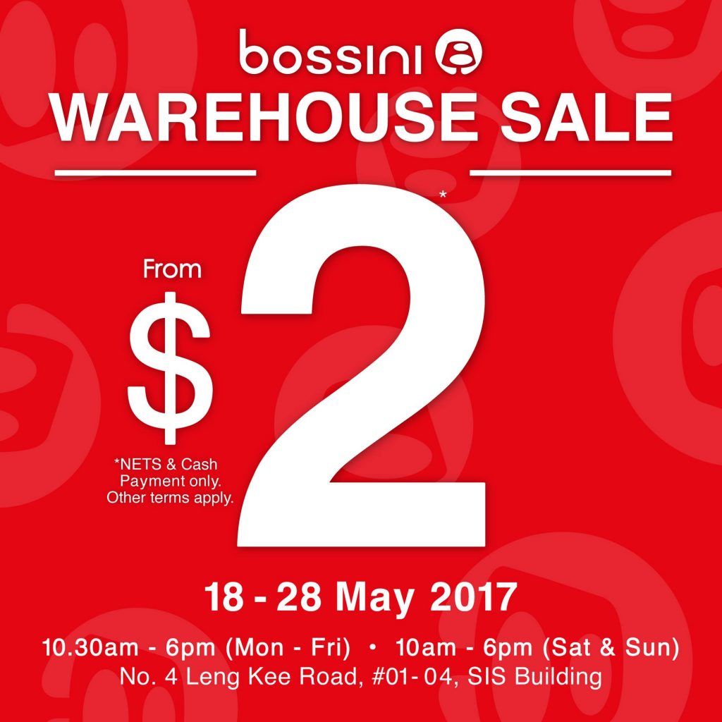 Bossini Singapore Warehouse Sale at SIS Building Starts at $2 Promotion 18-28 May 2017 | Why Not Deals
