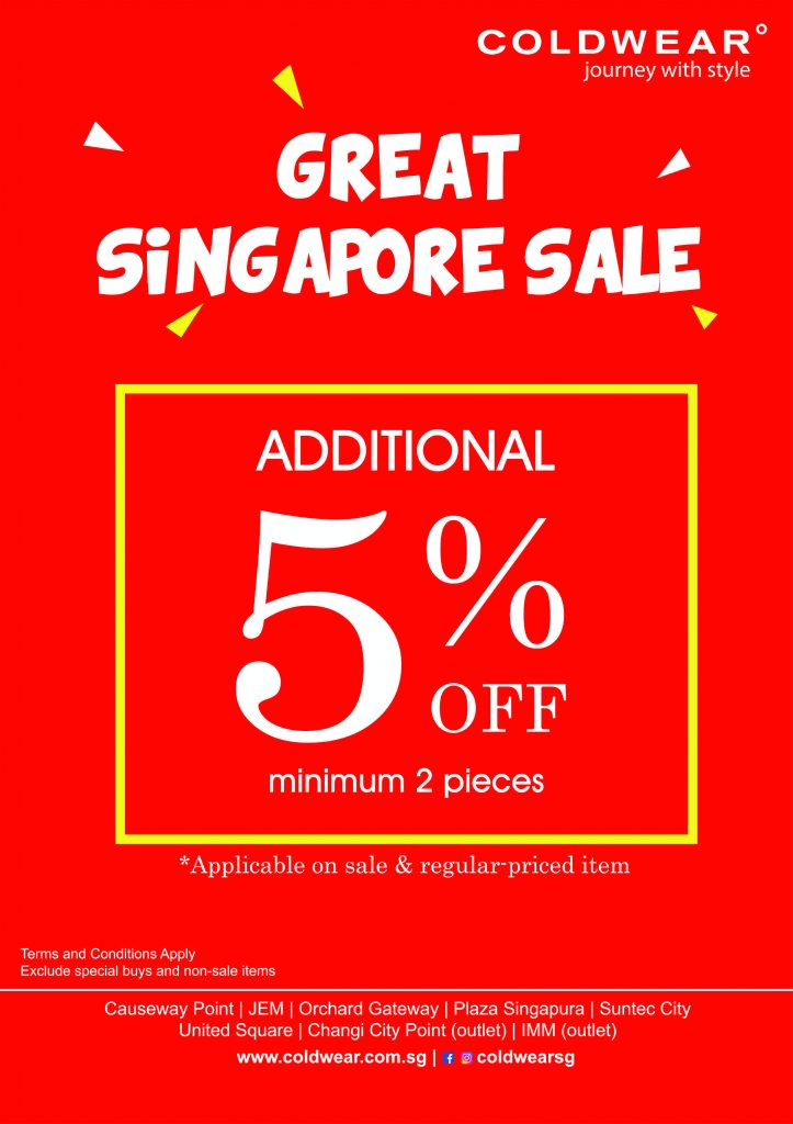 Coldwear Great Singapore Sale Up to 25% Off Promotion 22 May - 26 Jun 2017 | Why Not Deals