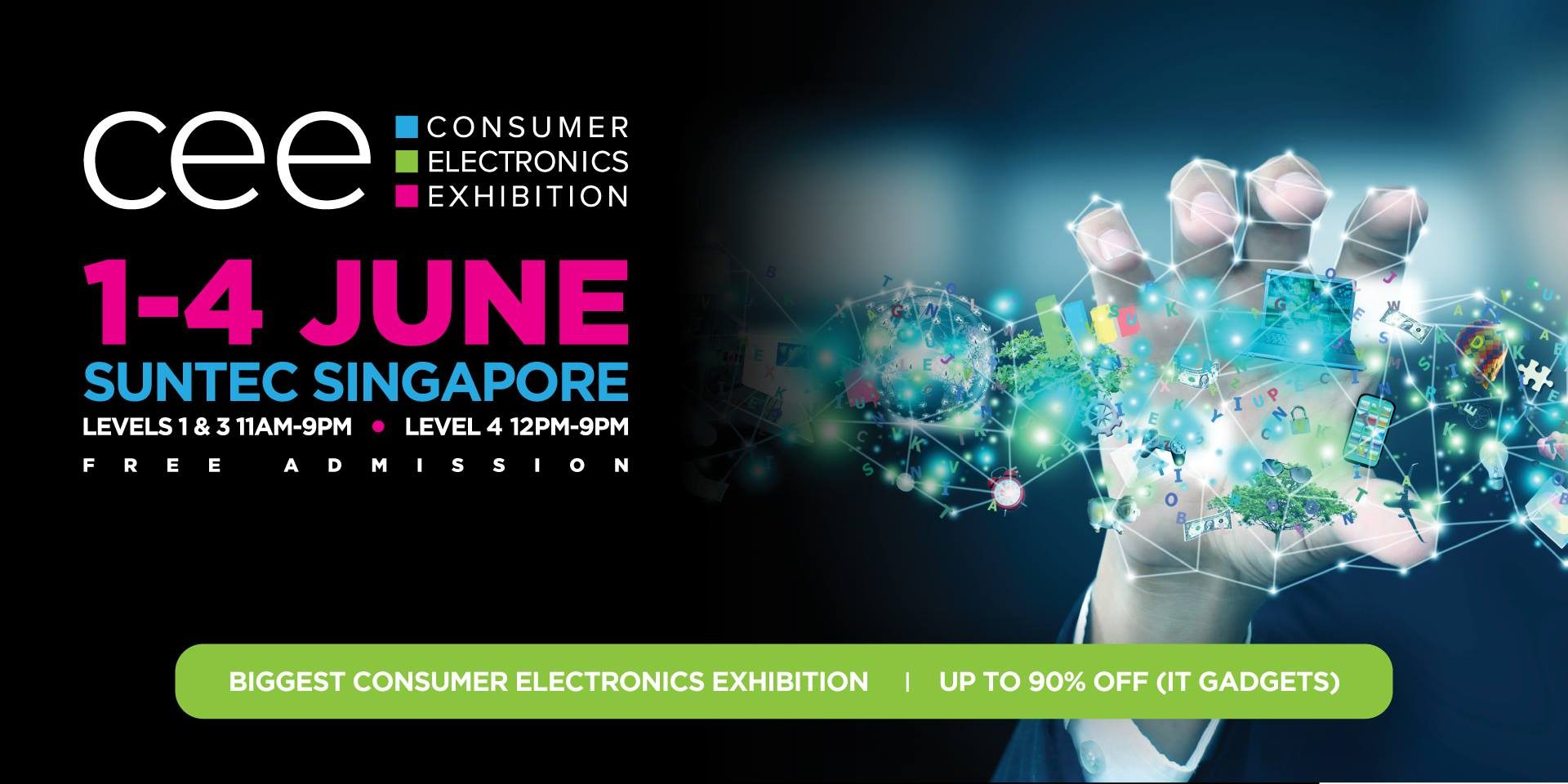Consumer Electronics Exhibition at Suntec City Singapore Up to 90% Off Promotion 1-4 Jun 2017