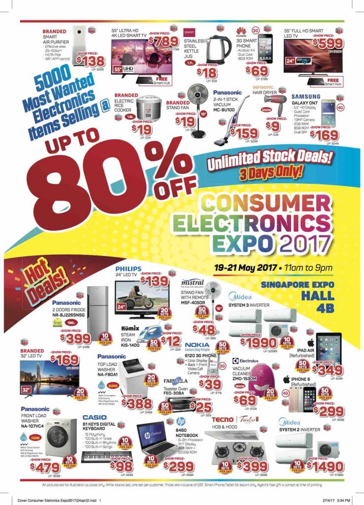 Consumer Electronics Expo 2017 Singapore Up to 80% Off Promotion 19-21 May 2017 | Why Not Deals 2