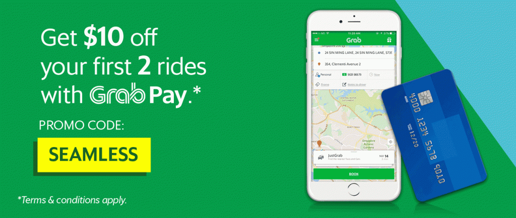 Grab Singapore $10 Off 1st 2 Rides with GrabPay SEAMLESS Promo Code ends 31 May 2017 | Why Not Deals 1