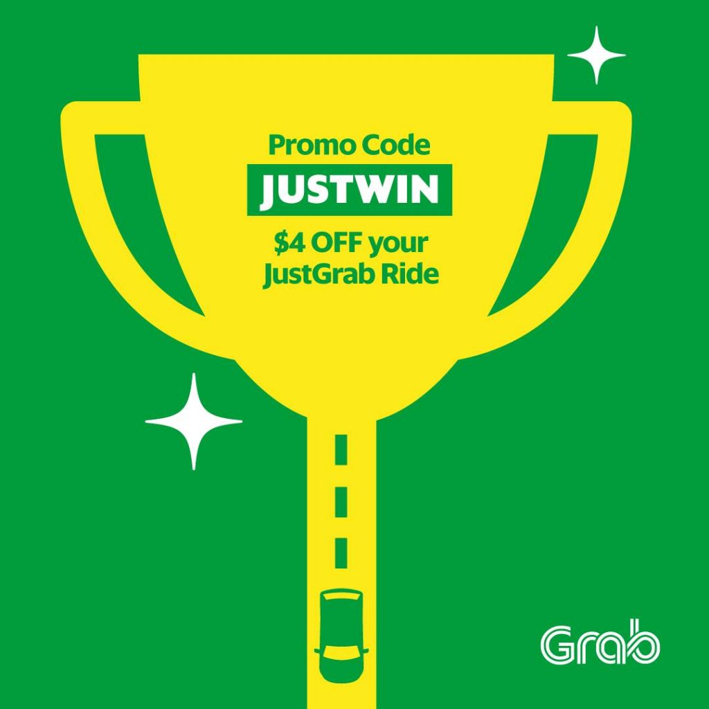 Grab Singapore $4 Off JustGrab Rides JUSTWIN Promo Code ends 8-11 May 2017 | Why Not Deals