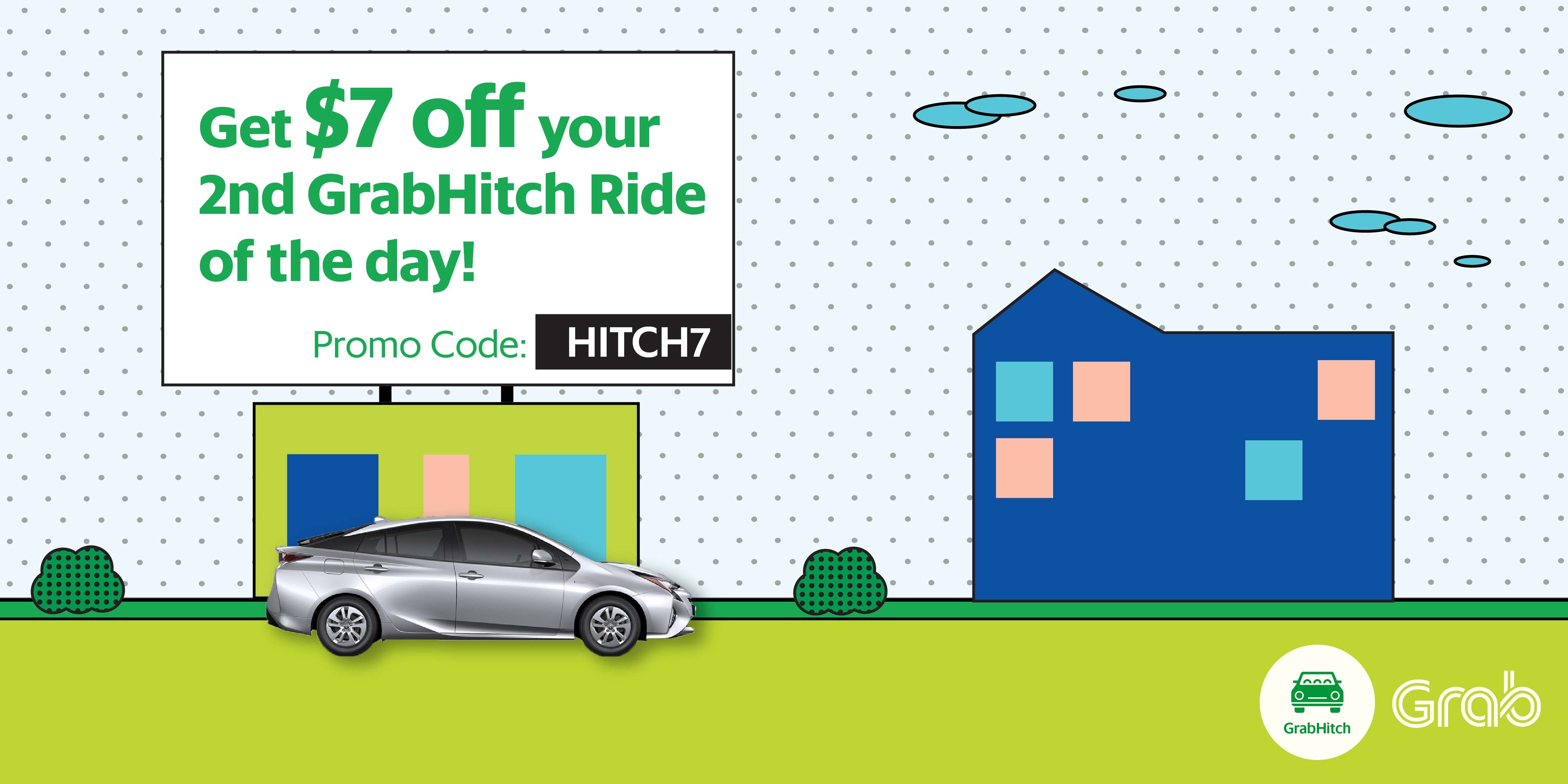 Grab Singapore $7 Off 2nd GrabHitch Ride HITCH7 Promo Code 8-12 May 2017