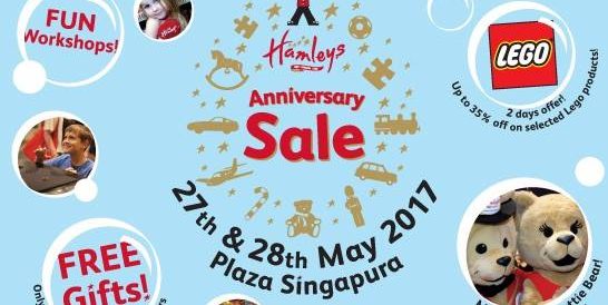 Hamleys Singapore Anniversary Sale Up to 70% Off Promotion 27-28 May 2017