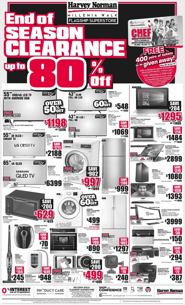 Harvey Norman Singapore End of Season Clearance Mother's Day Promotion 12-14 May 2017 | Why Not Deals 2