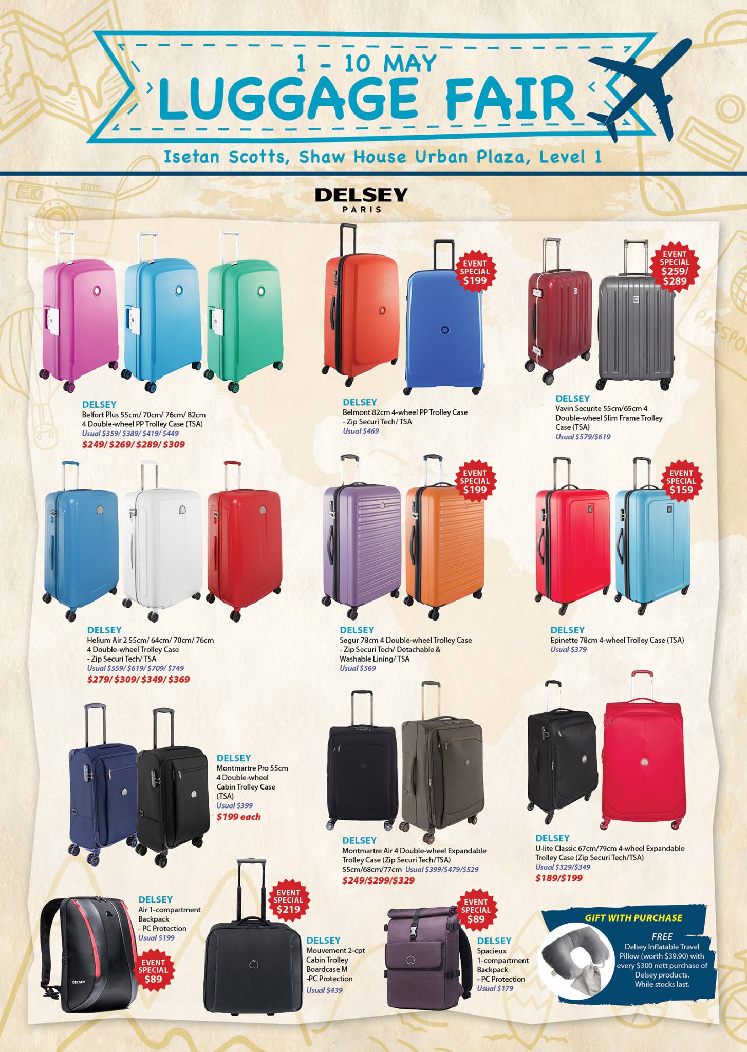 Isetan Singapore Luggage Fair at Isetan Scotts Promotion 110 May 2017