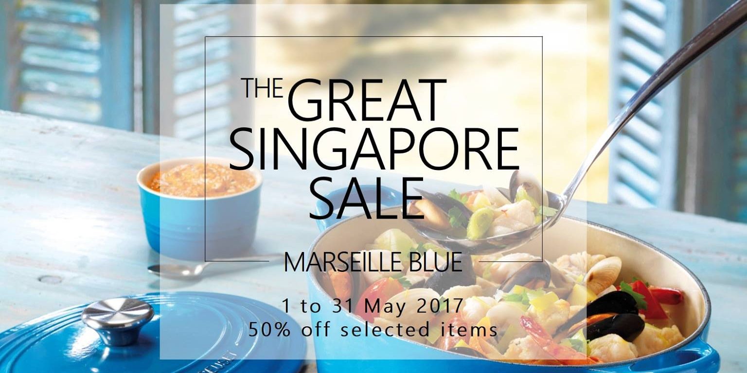 Le Creuset Great Singapore Sale @ Robinsons Up to 50% Off Promotion 1-31 May 2017