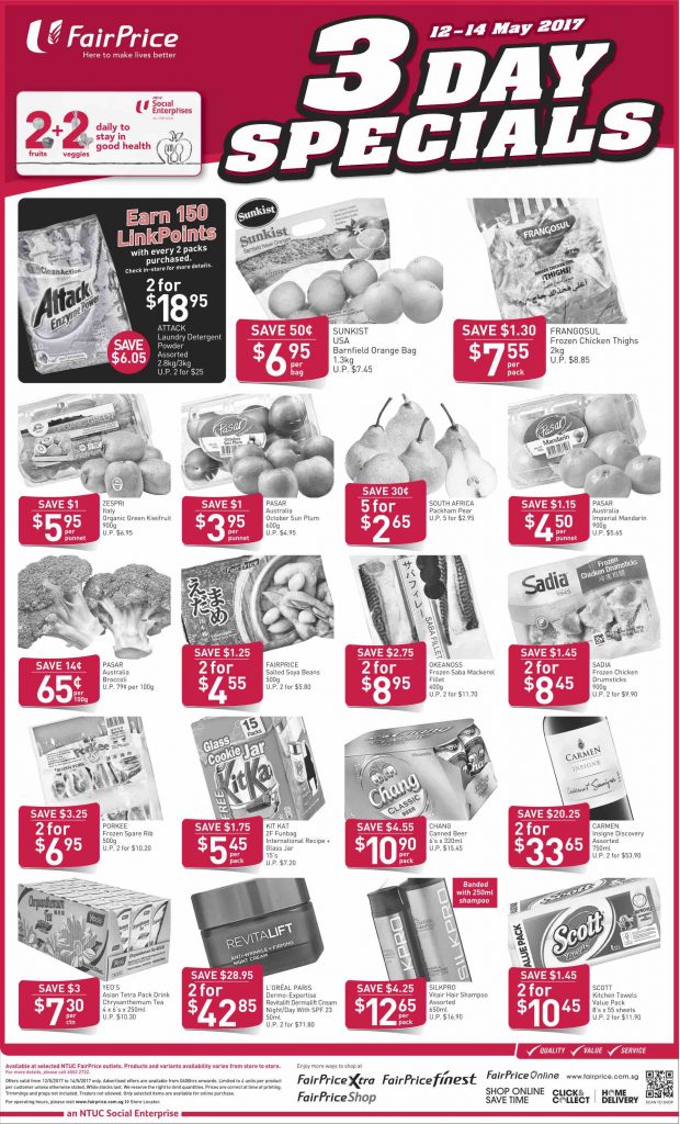 NTUC FairPrice Singapore Your Weekly Saver & Must Buy Promotions 11-17 May 2017 | Why Not Deals 2