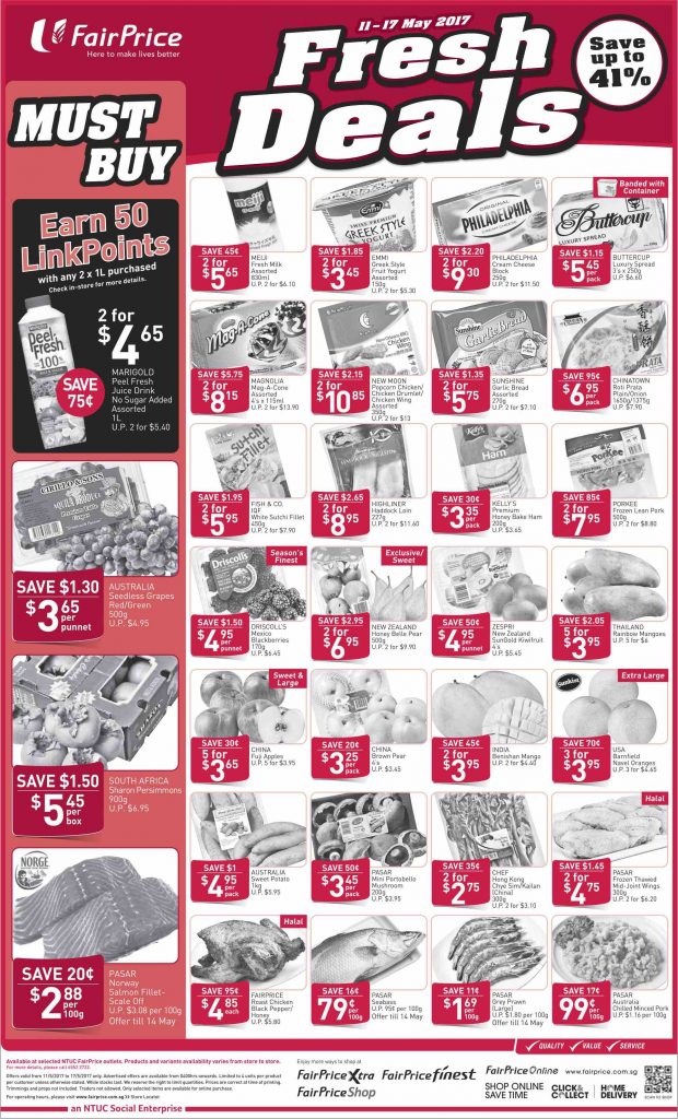 NTUC FairPrice Singapore Your Weekly Saver & Must Buy Promotions 11-17 May 2017 | Why Not Deals 3