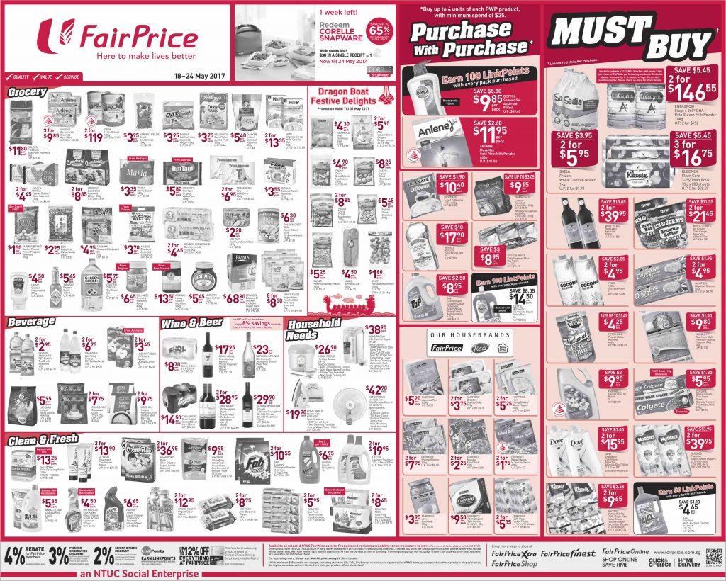 NTUC FairPrice Singapore Your Weekly Saver Promotion 18-24 May 2017 | Why Not Deals 1