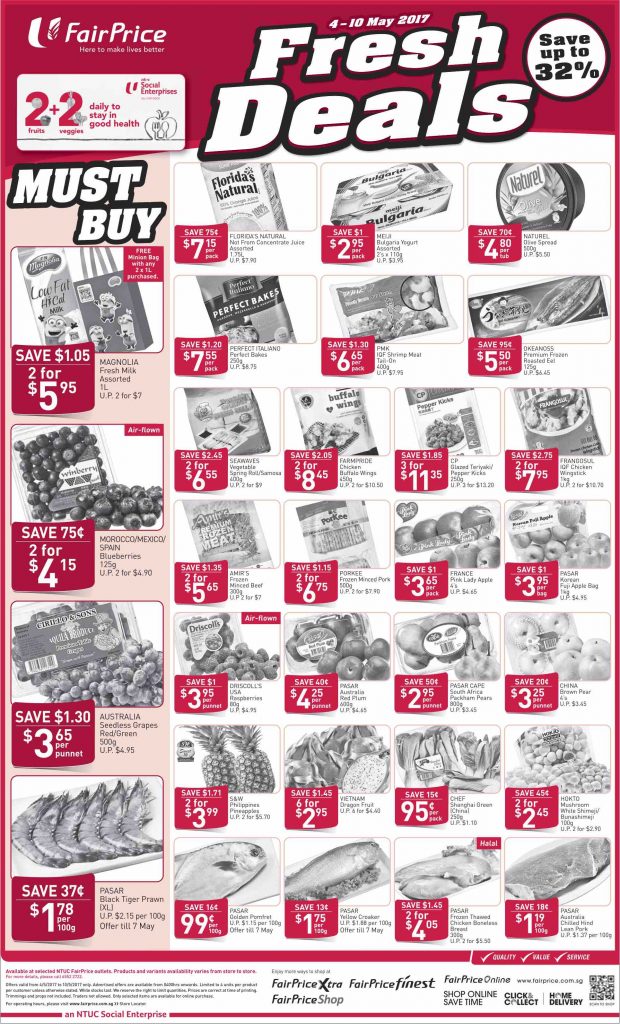NTUC FairPrice Singapore Your Weekly Saver Promotion 4-10 May 2017 | Why Not Deals 1