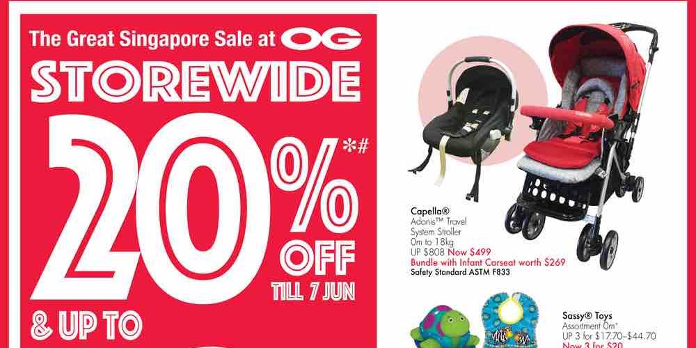 OG Great Singapore Sale Enjoy Up to 20% Off Storewide Promotion 27-28 May 2017