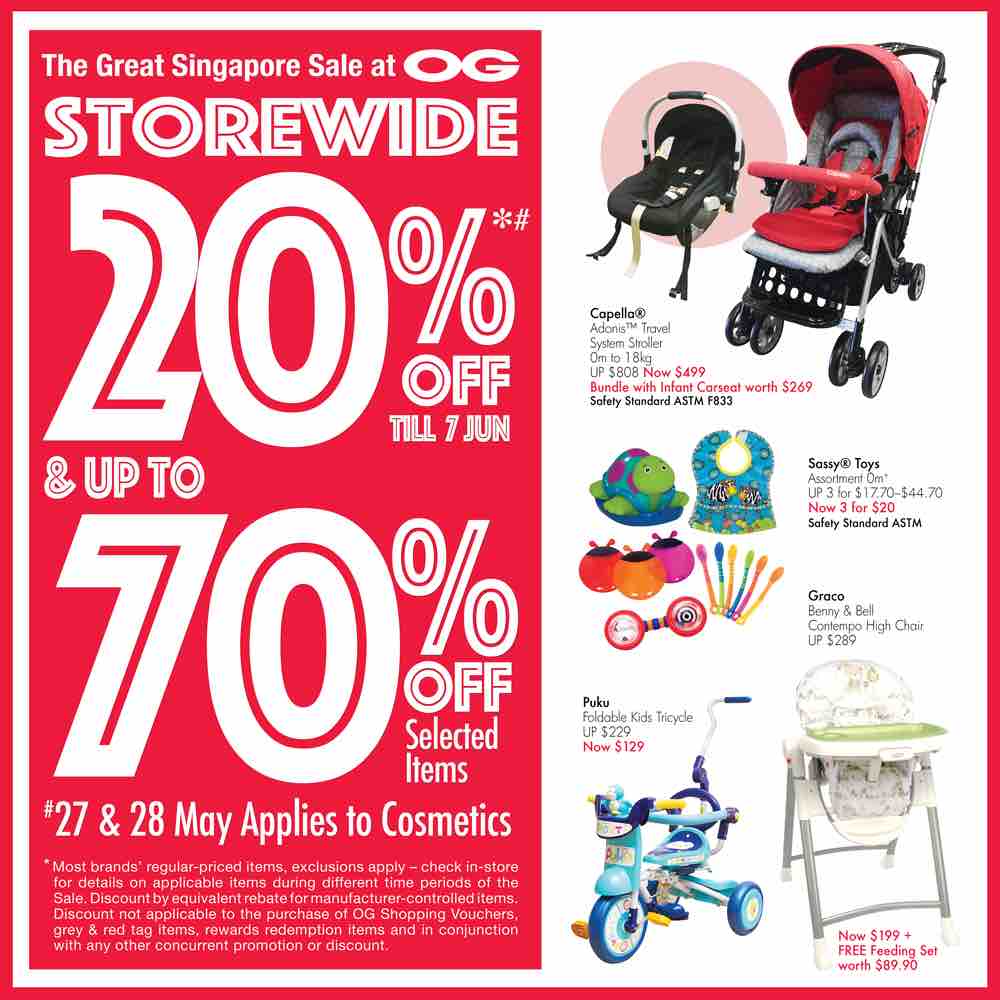 OG Great Singapore Sale Enjoy Up to 20% Off Storewide Promotion 27-28 May 2017 | Why Not Deals