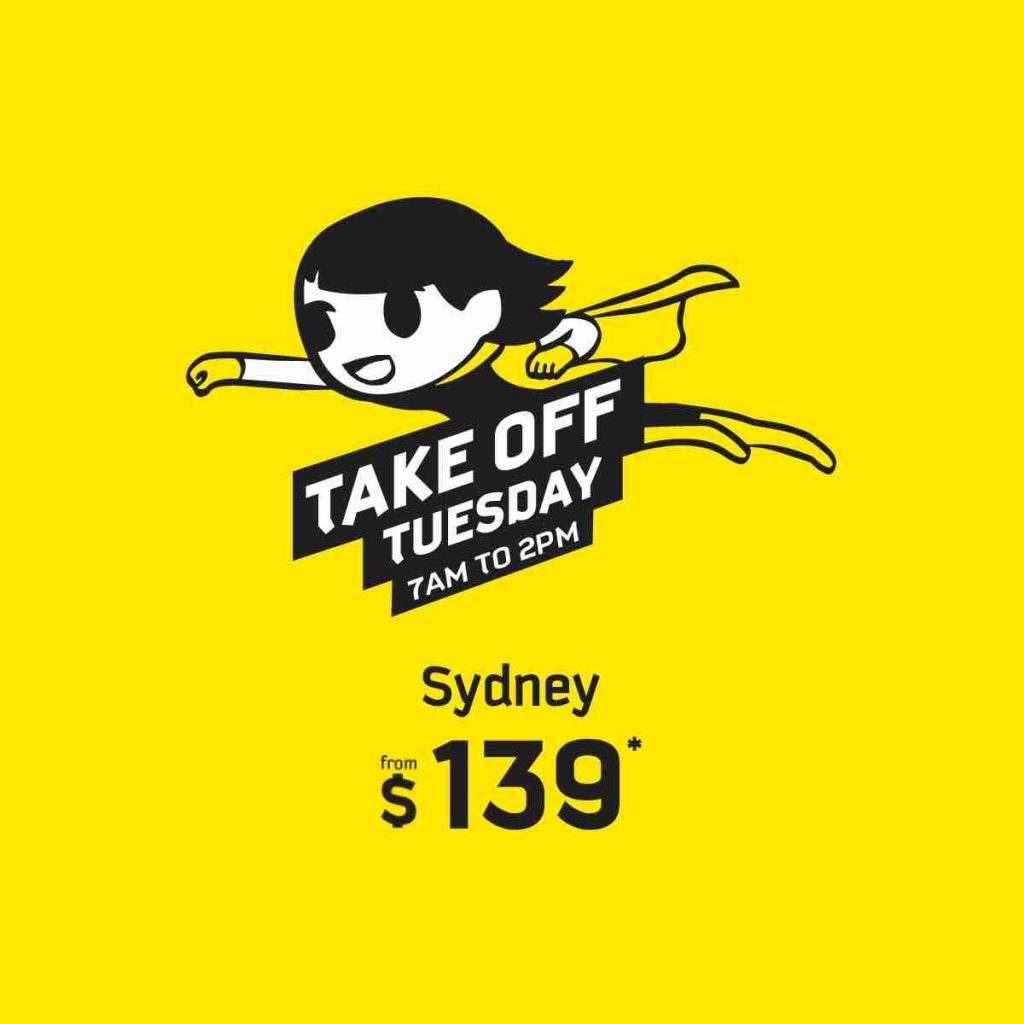 Scoot Singapore Take Off Tuesday Sydney from $139 Promotion ends 2pm 23 May 2017 | Why Not Deals 1