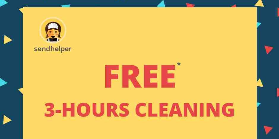 sendhelper Singapore Spend $200 & Get FREE 3-Hours Cleaning Promotion 24-31 May 2017