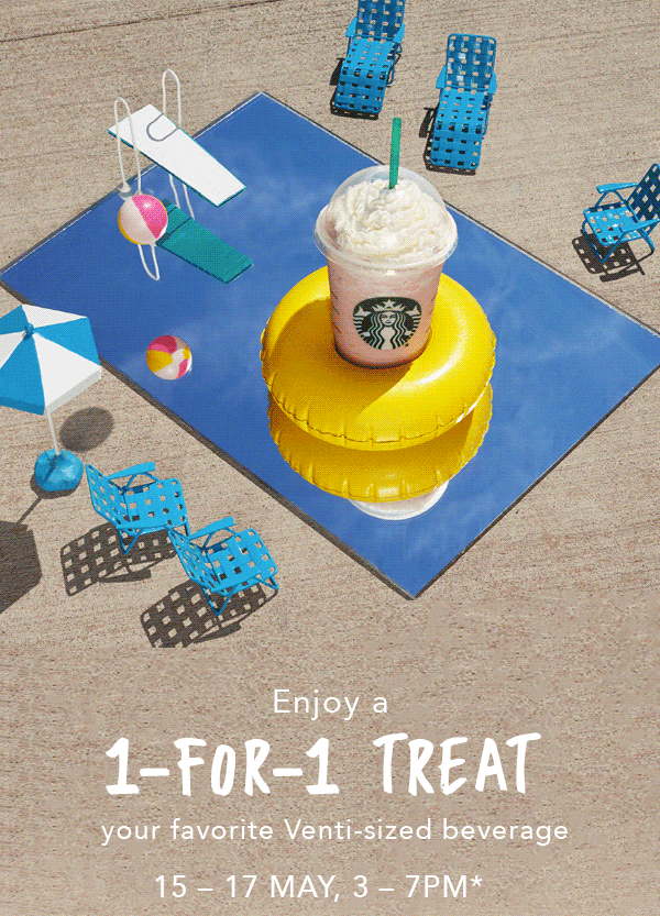 Starbucks Singapore 1-For-1 Venti-sized Beverage Promotion 15-17 May 2017 | Why Not Deals