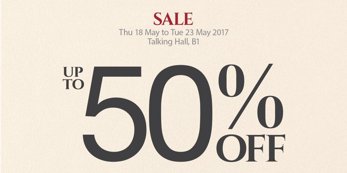 Takashimaya Singapore Coach Special Sale 50% Off Promotion 18-23 May 2017