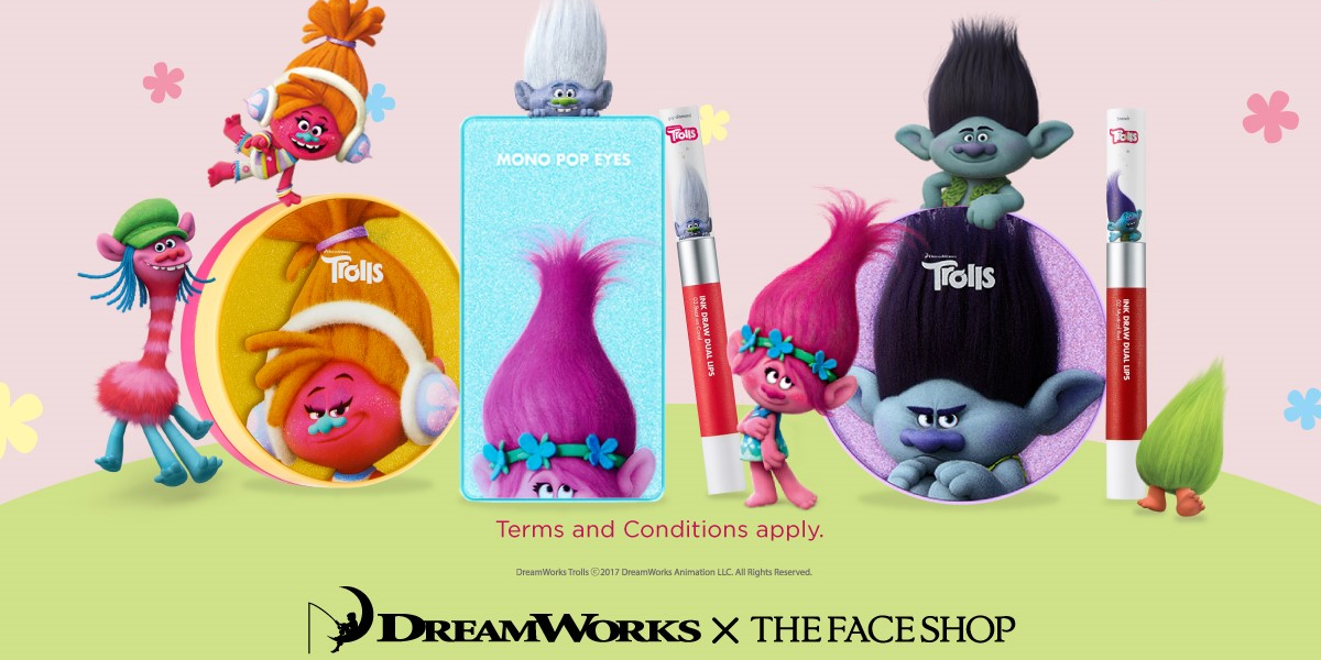 THEFACESHOP Singapore Buy Trolls Collection & Get 20% Off Promotion ends 31 May 2017
