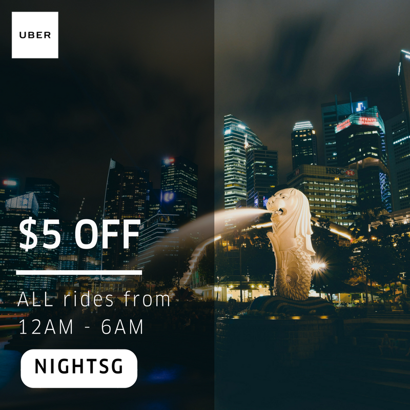 Uber NIGHTSG Promo Code Extended $5 Off All uberX & uberPOOL ends 31 May 2017 | Why Not Deals
