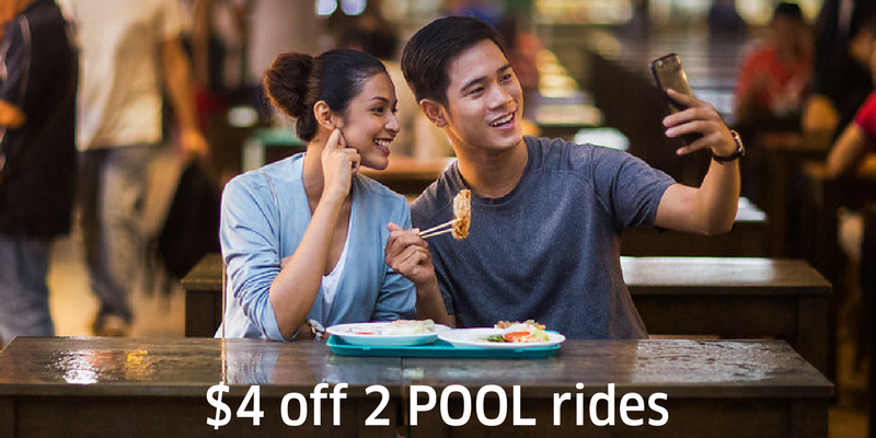 Uber Singapore $4 Off 2 uberPool Rides Promo Code GO4POOL ends 12 May 2017