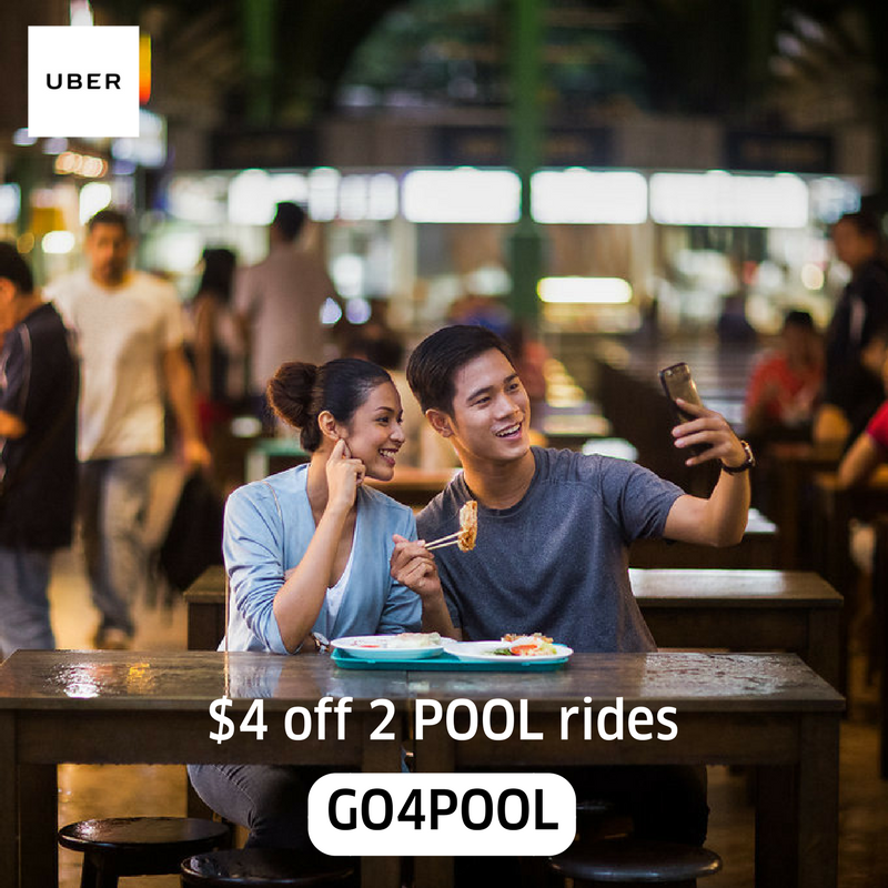 Uber Singapore $4 Off 2 uberPool Rides Promo Code GO4POOL ends 12 May 2017 | Why Not Deals