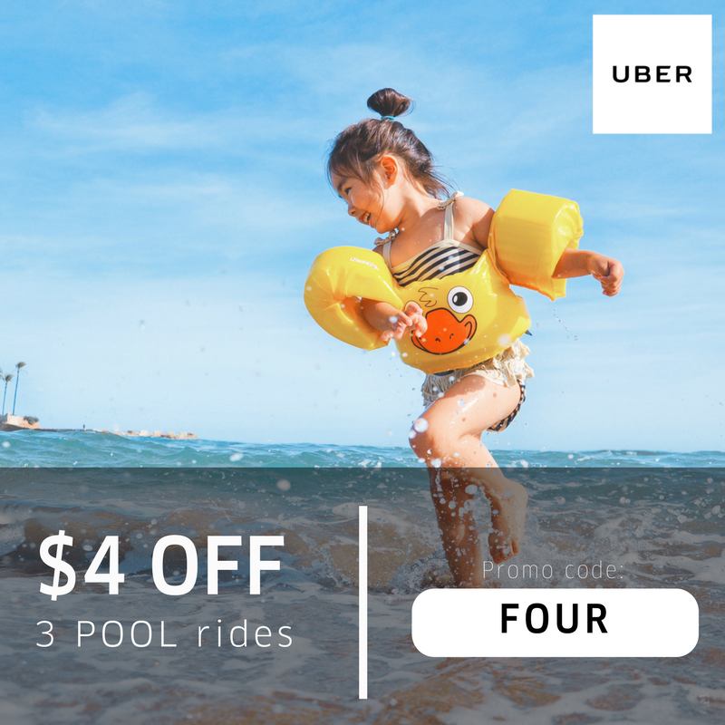 Uber Singapore Get $4 Off 3 uberPOOL Rides Promotion 12-14 May 2017 | Why Not Deals