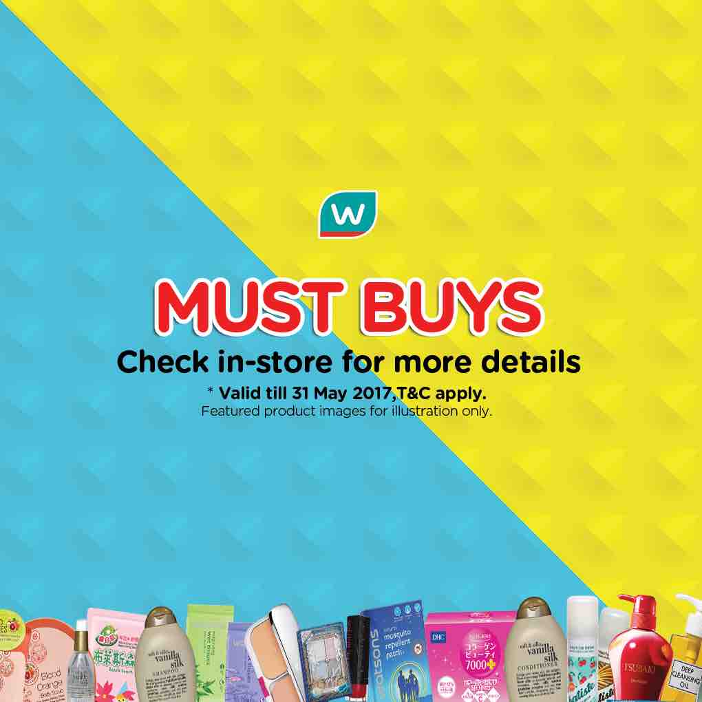 Watsons Singapore MIX & MATCH Enjoy 2nd Buy at 50% Off Promotion ends 31 May 2017 | Why Not Deals 3